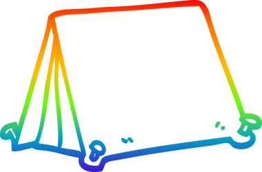 bir insan tarafından çizilmiş bir karikatür çadırı çizimi