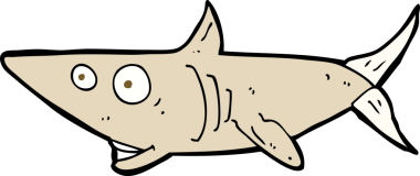 bir insan tarafından çizilmiş mutlu bir köpekbalığı.