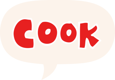 bir insan tarafından çizilmiş eski usul konuşma baloncuğu ile çizgi film aşçısı