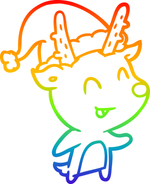 Bir insan tarafından çizilmiş bir yılbaşı ren geyiği çizimi