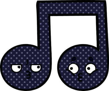 Bir insan tarafından çizilmiş bir notanın çizgi roman tarzı karikatürü