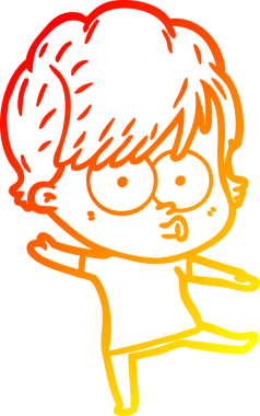 Bir insan tarafından çizilmiş bir karikatür kadın çizimi