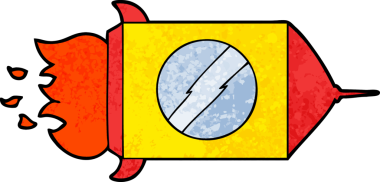 bir insan tarafından çizilmiş uzay roketi