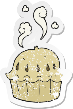 Bir insan tarafından çizilmiş sıcak turtanın gerilimli retro yapıştırması.