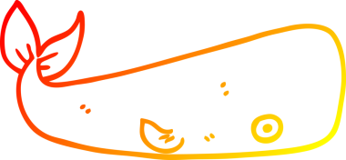 Bir insan tarafından çizilmiş karikatür deniz balinası çizimi.