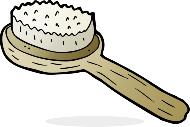 bir insan tarafından çizilmiş eski bir fırça.