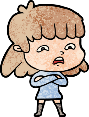 Bir insan tarafından çizilmiş endişeli bir karikatür.