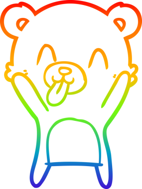 Bir insan tarafından çizilmiş kaba bir çizgi film ayısının çizimi.