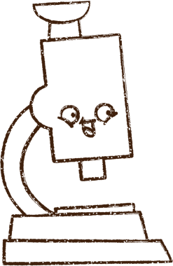 Bir insan tarafından çizilmiş mikroskop Kömür Çizimi