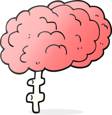 Bir insan tarafından çizilmiş serbest çizim karikatür beyni