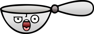 Bir insan tarafından çizilmiş bir kaşığın gölgelenmiş gölgesi.