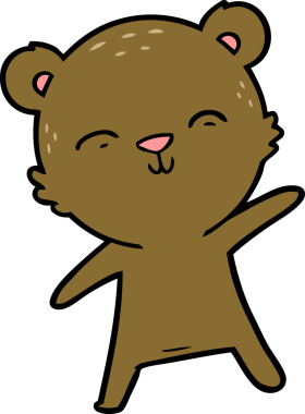 Bir insan tarafından çizilmiş bir çizgi film karakteri.