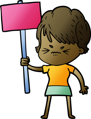 Bir insan tarafından çizilmiş, hayal kırıklığına uğramış bir kadın.