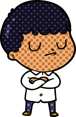 Bir insan tarafından çizilmiş huysuz çocuk çizgi filmi.