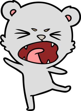 Bir insan tarafından çizilmiş bir çizgi film karakteri.