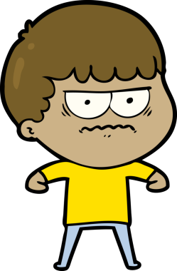 Bir insan tarafından çizilmiş rahatsız bir adam.