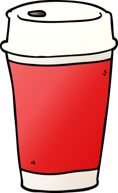 Çizgi film karalaması Bir insan tarafından çizilen kahveyi dışarı çıkar