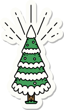 Bir insan tarafından çizilmiş çam ağacının dövmesi.