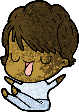 Bir insan tarafından çizilmiş bir karikatür kadın konuşuyor.