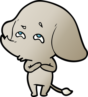 Bir insan tarafından çizilmiş karikatür fili