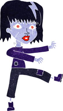 Bir insan tarafından çizilmiş ölümsüz bir kız.