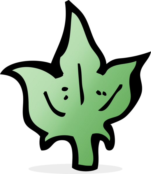 Bir insan tarafından çizilmiş çizgi film yaprağı sembolü