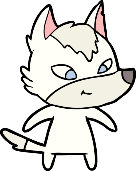 Bir insan tarafından çizilmiş dost canlısı bir kurt.