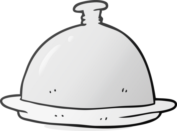 Bir insan tarafından çizilmiş karikatür yemek servisi.