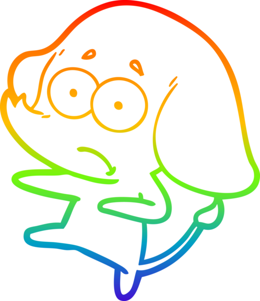 gökkuşağı gradyan çizgi çizimi bir insan tarafından çizilmiş belirsiz bir fil