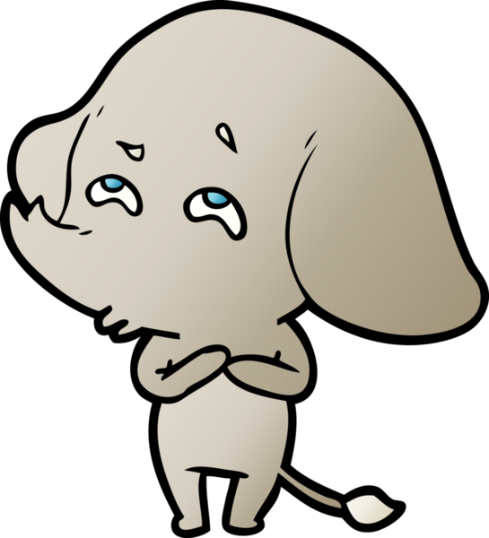 Bir insan tarafından çizilmiş karikatür fili