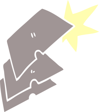 Bir insan tarafından çizilmiş iş bıçağı çizimleri.