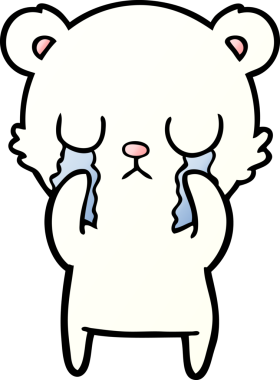 Bir insan tarafından çizilmiş kutup ayısı karikatürü