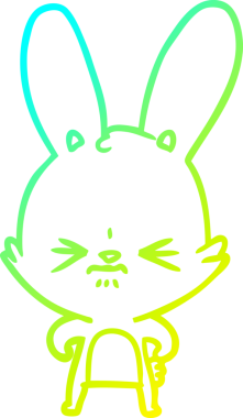 Bir insan tarafından çizilmiş şirin bir çizgi film tavşanı çizimi.