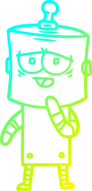 Bir insan tarafından çizilmiş soğuk gradyan robot çizimi