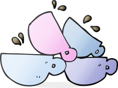 Bir insan tarafından çizilmiş serbest çizim kahve fincanları.