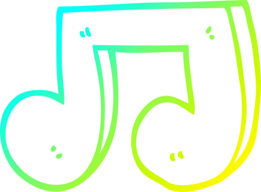 Bir insan tarafından çizilmiş bir karikatürün soğuk gradyan çizimi.