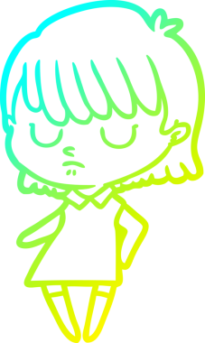 Bir insan tarafından çizilmiş bir karikatür kadın çizimi.