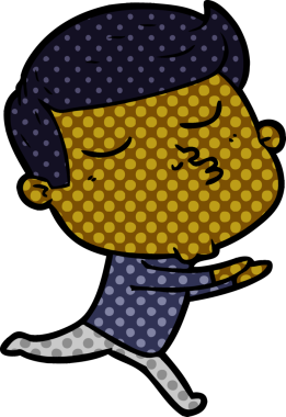 Bir insan tarafından çizilmiş karikatür mankeni adam.