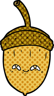 Bir insan tarafından çizilmiş bir palamut.