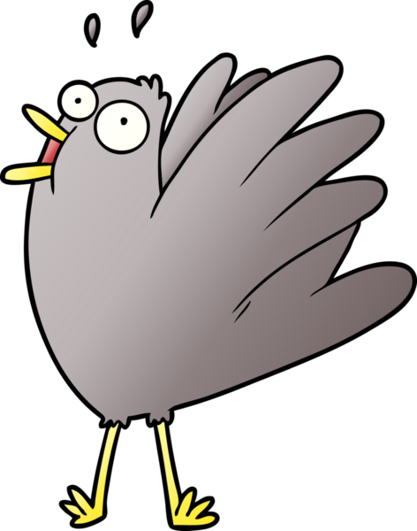 Bir insan tarafından çizilen kuş ciyaklaması.