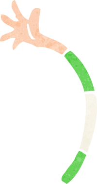 Bir insan tarafından çizilmiş çizgi film kolu