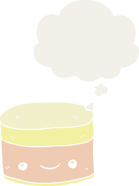 Bir insan tarafından çizilmiş düşünce baloncuğu ile 174. Katman