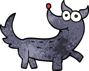 Bir insan tarafından çizilmiş karalama köpeği.