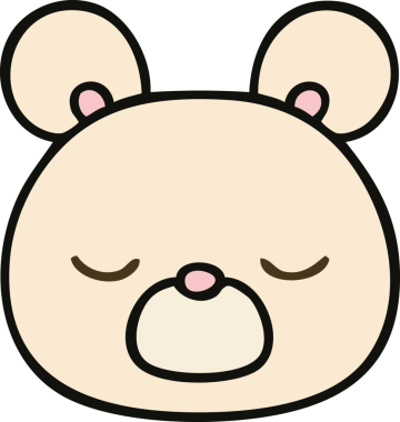 Bir insan tarafından çizilmiş garip bir çizgi film ayısı.