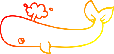 Bir insan tarafından çizilmiş karikatür balinası çizimi