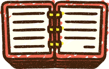 Bir insan tarafından çizilmiş Kitap Tebeşiri