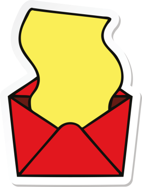 Bir insan tarafından çizilmiş garip bir el yazısı ve zarf.