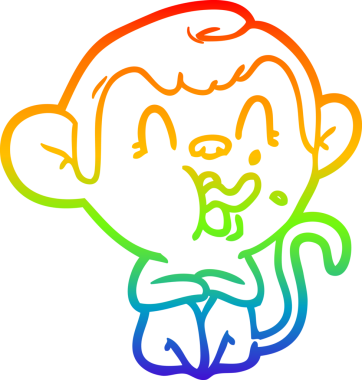 gökkuşağı gradyan çizgisi insan tarafından çizilmiş çılgın bir çizgi maymun çizimi