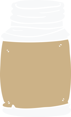 Bir insan tarafından çizilmiş bir saklama kavanozunun karalaması.