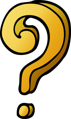 bir insan tarafından çizilmiş vektör gradyan çizim soru işareti